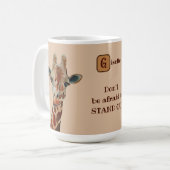 Giraffe das Safari Tier Aquarell コーヒーマグカップ (正面左)