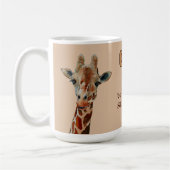 Giraffe das Safari Tier Aquarell コーヒーマグカップ (左)