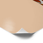 Giraffe das Safari Tier Aquarell  ポスター (コーナー)