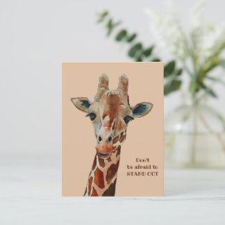 Giraffe das Safari Tier Aquarell  ポストカード