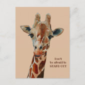 Giraffe das Safari Tier Aquarell ポストカード (正面)