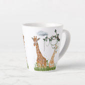 Giraffe Duo Mug – Safari Illustration カフェラテマグ (右アングル)