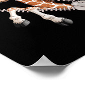 Giraffe Emerging From A Zipper Funny Costume Boys  ポスター (角)