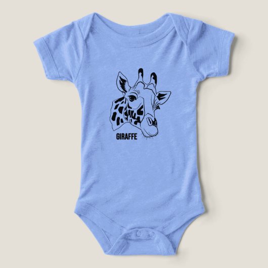 Giraffe face on Toddlers baby cloths (デザイン正面)