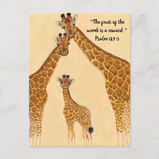 Giraffe Family - Fruit of Womb ポストカード (正面)