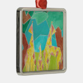 Giraffe Family Original Abstract Art メタルオーナメント (右)