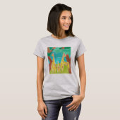 Giraffe Family Original Abstract Art Tシャツ (正面フル)
