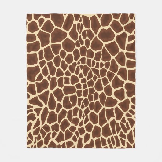Giraffe Flecken フリースブランケット (正面)