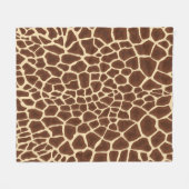 Giraffe Flecken フリースブランケット (正面(横))