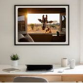 Giraffe Gift for Animal Lovers ポスター