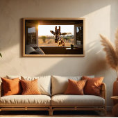 Giraffe Gift for Animal Lovers ポスター