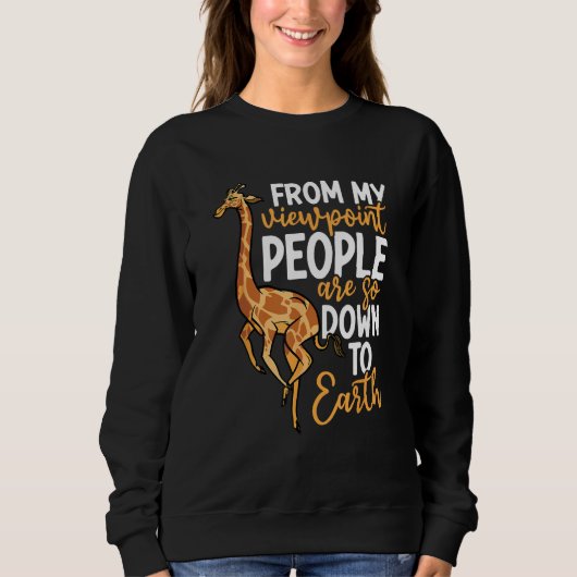 Giraffe  Giraff Zoo Animal  Cool Giraffe Print スウェットシャツ (正面)