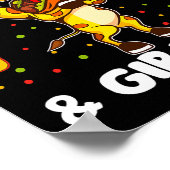 Giraffe Giraffes I Love Tacos And Giraffes Funny G ポスター (角)