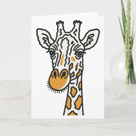 Giraffe Greeting card サンキューカード (正面)