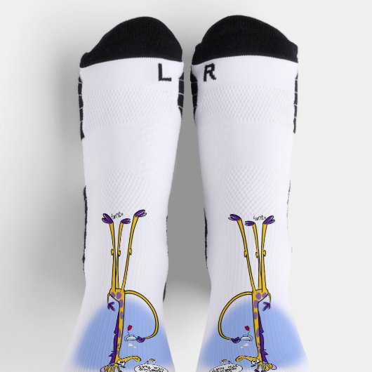 GIRAFFE & HONEYBEE TEA by Jeff Wilris ソックス (上部)