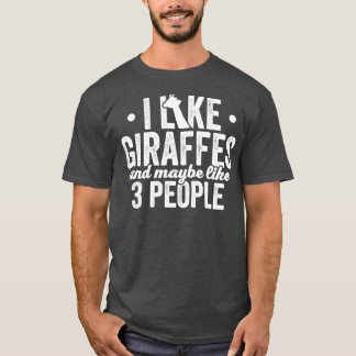 Giraffe Introvert Funny Cute Giraffe Tシャツ