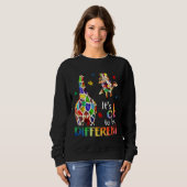 Giraffe Itu2019s Ok To Be Different Autism Awarene スウェットシャツ (正面フル)