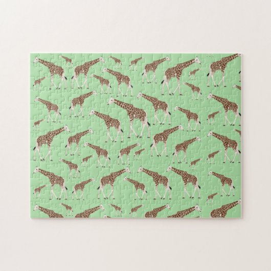 Giraffe Jungle Safari Animal ジグソーパズル (横)