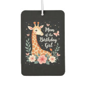 Giraffe Mom of the Birthday Girl Matching Family L カーエアーフレッシュナー (正面)