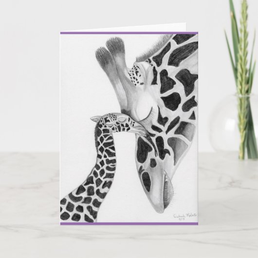 Giraffe Note Cards カード (正面)