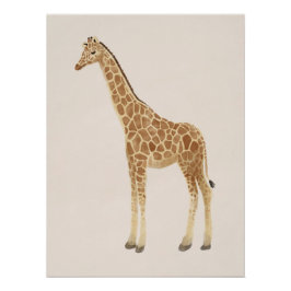 Giraffe Nursery Art ポスター