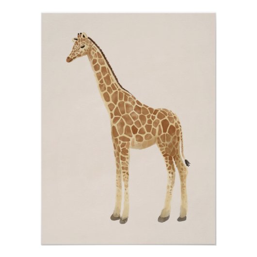 Giraffe Nursery Art ポスター (正面)