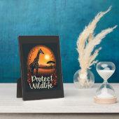 Giraffe of the Savanna Tank Top フォトプラーク (側面)