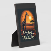 Giraffe of the Savanna Tank Top フォトプラーク (側面)