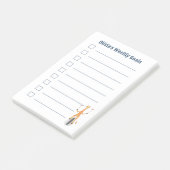 Giraffe on a Unicycle Kid Goals Post-It Notes ポストイット (アングル)