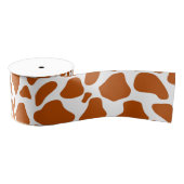 Giraffe Orange Print Decorative Ribbon グログランリボン (リール)
