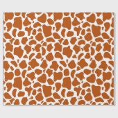 Giraffe Orange Print Gift Wrapping Paper ラッピングペーパー (フラット)
