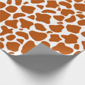 Giraffe Orange Print Gift Wrapping Paper ラッピングペーパー (角)