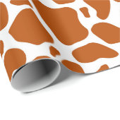 Giraffe Orange Print Gift Wrapping Paper ラッピングペーパー (ロールコーナー)