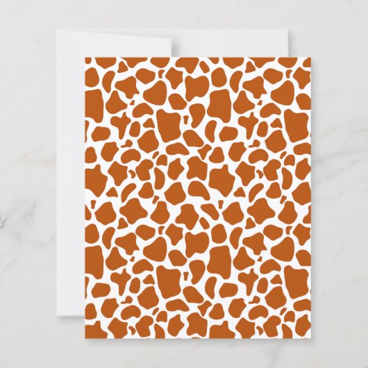 Giraffe Orange Spots Print Craft Scrapbook Paper (裏面)