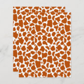 Giraffe Orange Spots Print Craft Scrapbook Paper (正面/裏面)