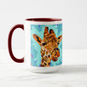 Giraffe Painting - Gift for Animal Lovers マグカップ (左)