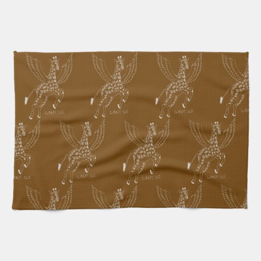 Giraffe + pegasus = Giraffsus キッチンタオル (横)