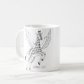 Giraffe + pegasus = Giraffsus コーヒーマグカップ (正面左)