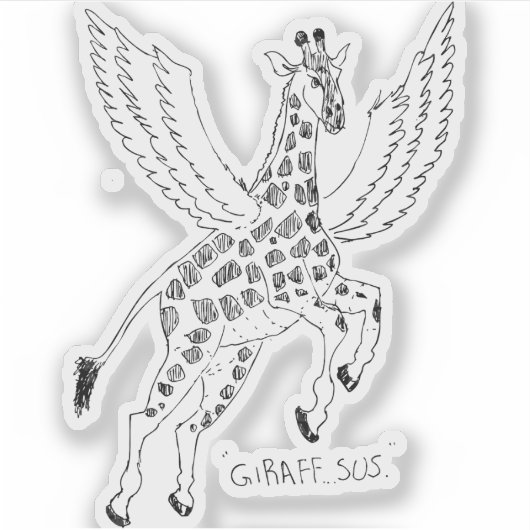 Giraffe + pegasus = Giraffsus シール (正面)