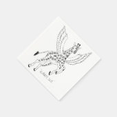 Giraffe + pegasus = Giraffsus スタンダードカクテルナプキン (角)