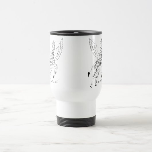 Giraffe + pegasus = Giraffsus トラベルマグ (中央)