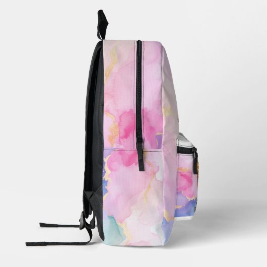 Giraffe Polka Dot Bow  プリントバックパック (左)