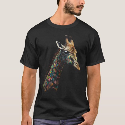Giraffe Polygon Artwork  Animal Giraffe Tシャツ (正面)
