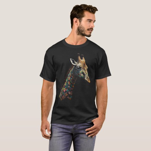 Giraffe Polygon Artwork  Animal Giraffe Tシャツ (正面フル)