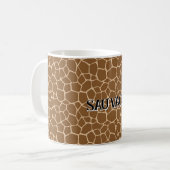Giraffe Print Mug with “Sauvage” Text コーヒーマグカップ (正面左)