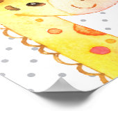Giraffe Safari Jungle Cute Baby Nursery Gift ポスター (角)