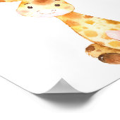 Giraffe Safari Nursery Wall Art Baby Gift Animals ポスター (角)