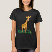 Giraffe Safari Savannah Africa Cute Giraffe Long N Tシャツ (正面)