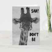 GIRAFFE SAY "DON'T BE SAD" BIRTHDAYS ARE FUN CARD カード (正面)