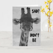 GIRAFFE SAY "DON'T BE SAD" BIRTHDAYS ARE FUN CARD カード (黄色い花)